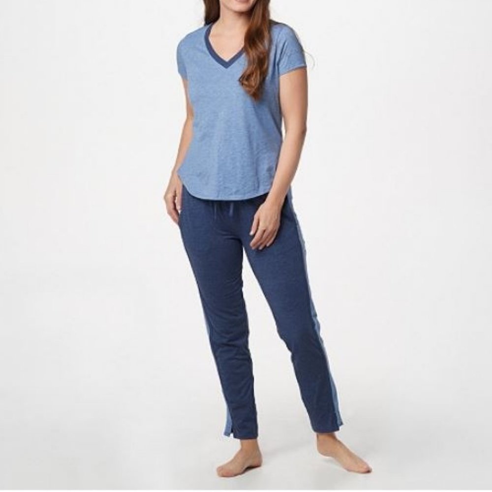Smooth Jersey Short-Sleeve Pocket Tee & Jogger Set - Picture 1 of 2